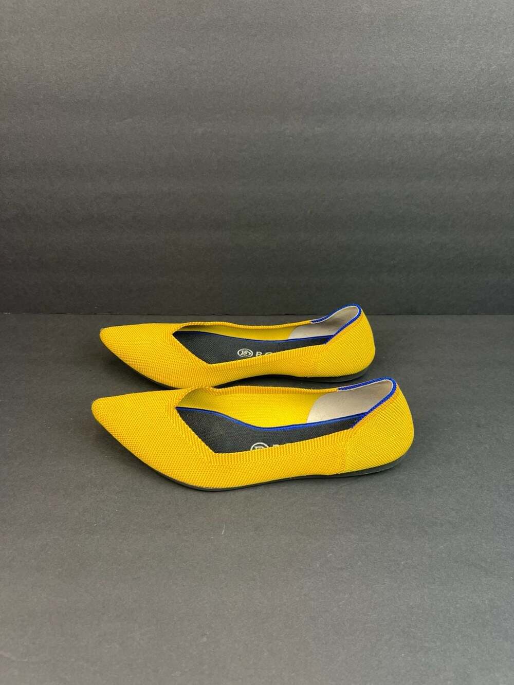 Rothy's The Point Women's Knit Ballet Flats in Marigold Yellow Size 9 - Picture 2 of 7